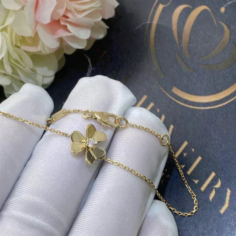 [Riva Jewelry ]FRIVOLE GOLD FLOWER PINK MALACHITE BRACELET