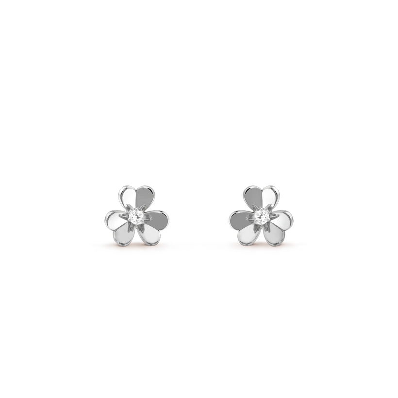 [Riva Jewelry ]FRIVOLE MINI SILVER FLOWER EARRINGS