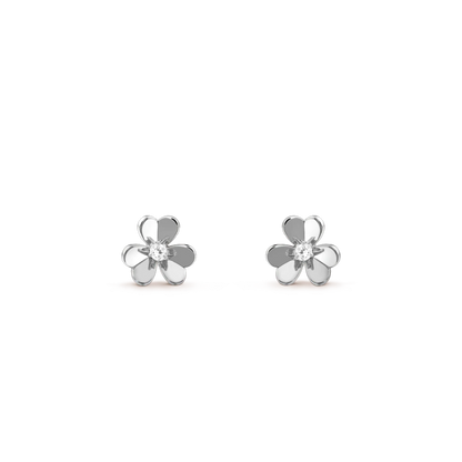 [Riva Jewelry ]FRIVOLE MINI SILVER FLOWER EARRINGS