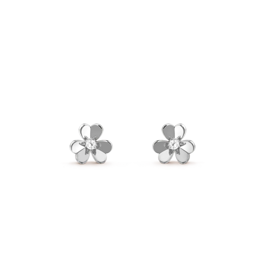 [Riva Jewelry ]FRIVOLE MINI SILVER FLOWER EARRINGS