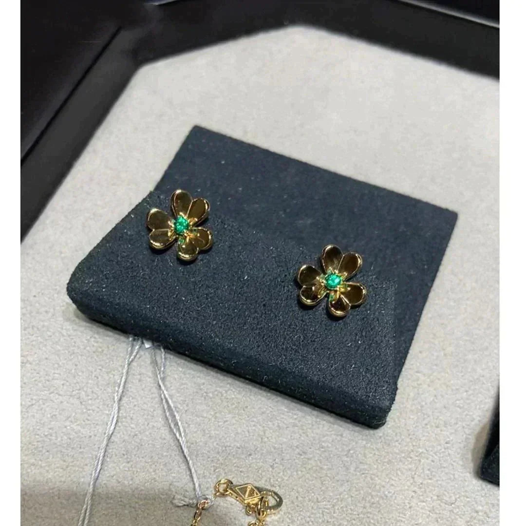 [Riva Jewelry ]FRIVOLE  FLOWER MALACHITE EARRINGS