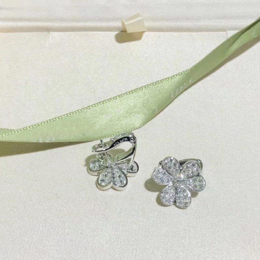 [Riva Jewelry ]FRIVOLE SILVER FLOWER DIAMOND EARRINGS