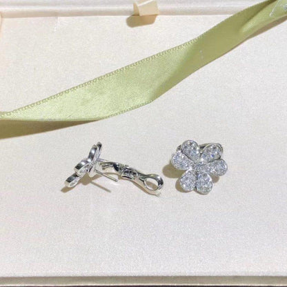 [Riva Jewelry ]FRIVOLE SILVER FLOWER DIAMOND EARRINGS