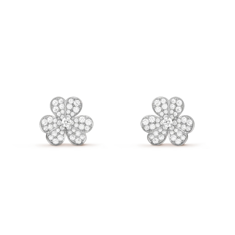 [Riva Jewelry ]FRIVOLE SILVER FLOWER DIAMOND EARRINGS