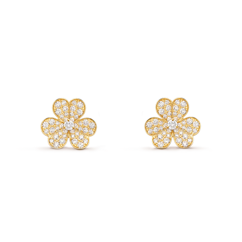 [Riva Jewelry ]FRIVOLE GOLD FLOWER DIAMOND EARRINGS