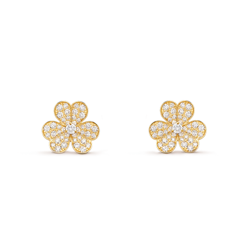 [Riva Jewelry ]FRIVOLE GOLD FLOWER DIAMOND EARRINGS