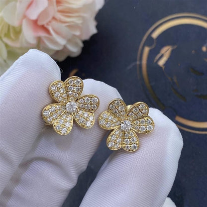 [Riva Jewelry ]FRIVOLE GOLD FLOWER DIAMOND EARRINGS