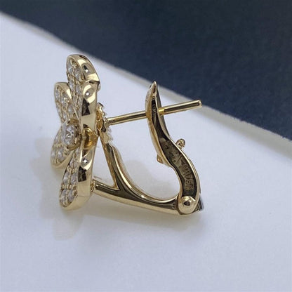 [Riva Jewelry ]FRIVOLE GOLD FLOWER DIAMOND EARRINGS