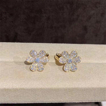 [Riva Jewelry ]FRIVOLE GOLD FLOWER DIAMOND EARRINGS