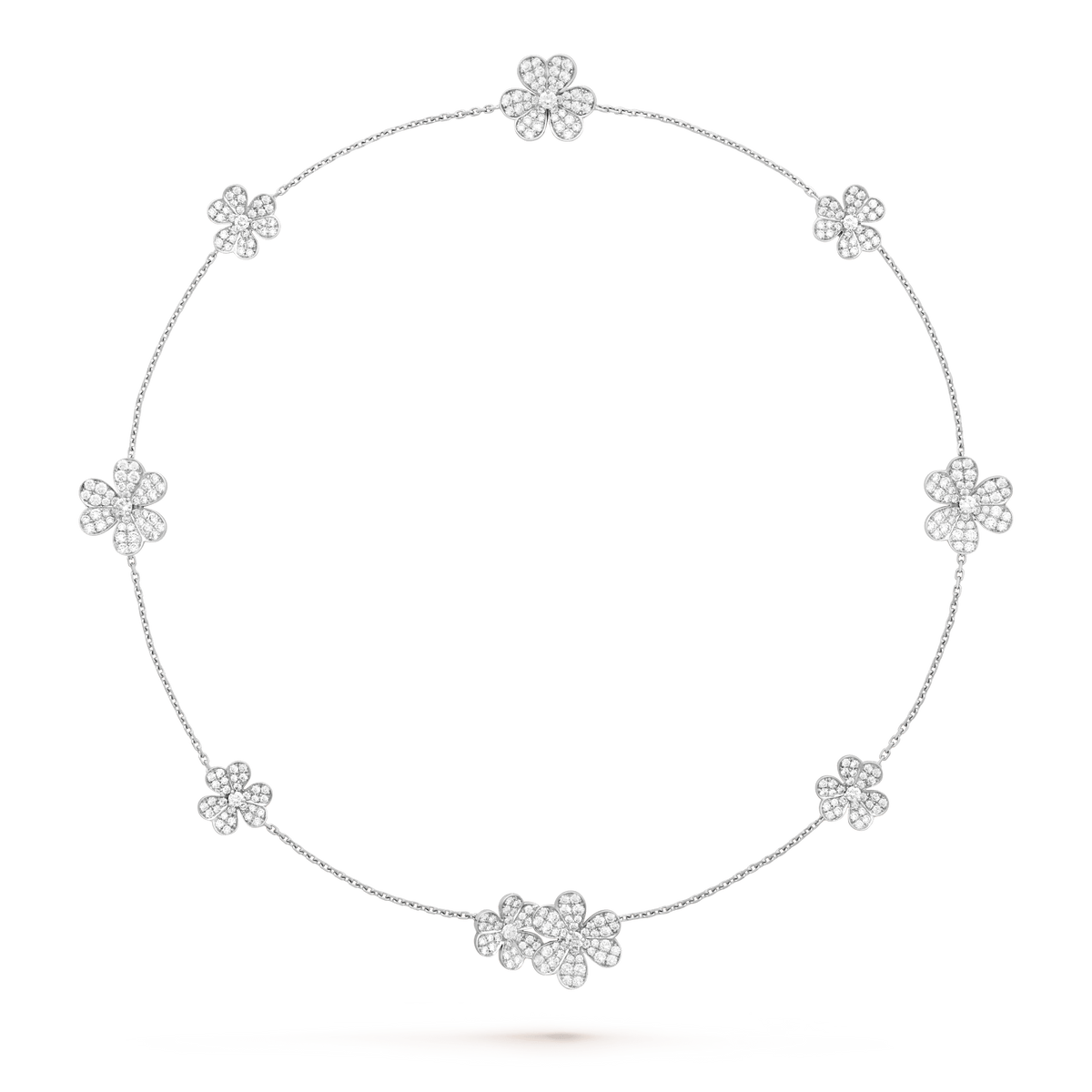 [Riva Jewelry ]FRIVOLE SILVER 9 FLOWERS NECKLACE