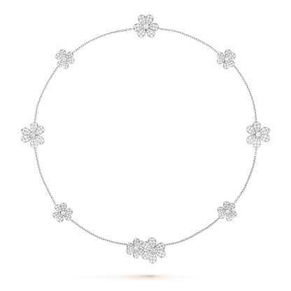 [Riva Jewelry ]FRIVOLE SILVER 9 FLOWERS NECKLACE
