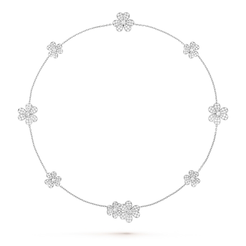 [Riva Jewelry ]FRIVOLE SILVER 9 FLOWERS NECKLACE