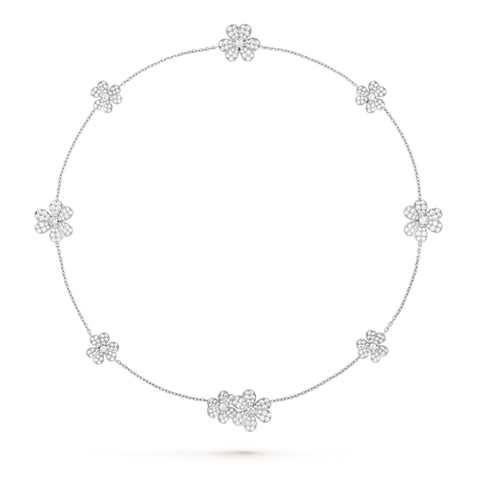[Riva Jewelry ]FRIVOLE SILVER 9 FLOWERS NECKLACE