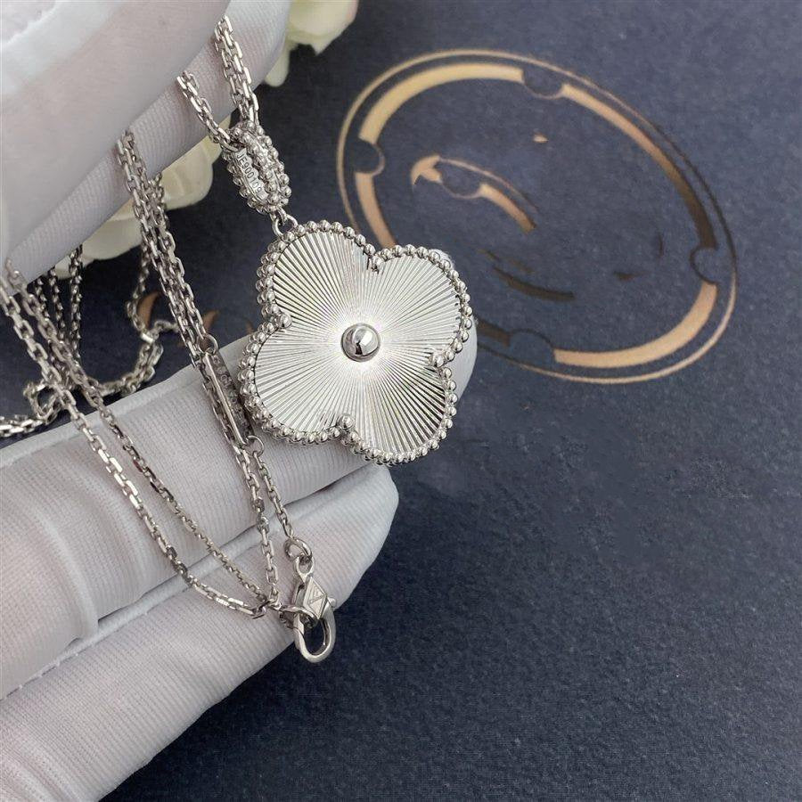 [Riva Jewelry ]CLOVER 25MM SILVER BIG CLOVER NECKLACE