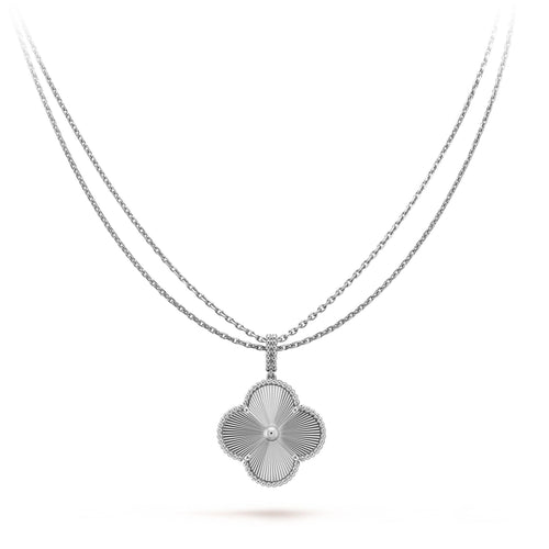 [Riva Jewelry ]CLOVER 25MM SILVER BIG CLOVER NECKLACE