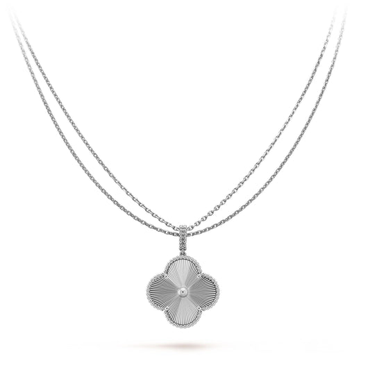 [Riva Jewelry ]CLOVER 25MM SILVER BIG CLOVER NECKLACE