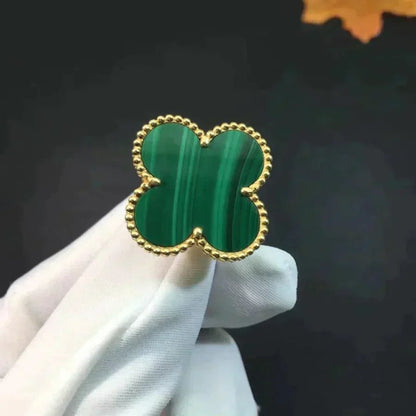[Riva Jewelry ]CLOVER MALACHITE RING