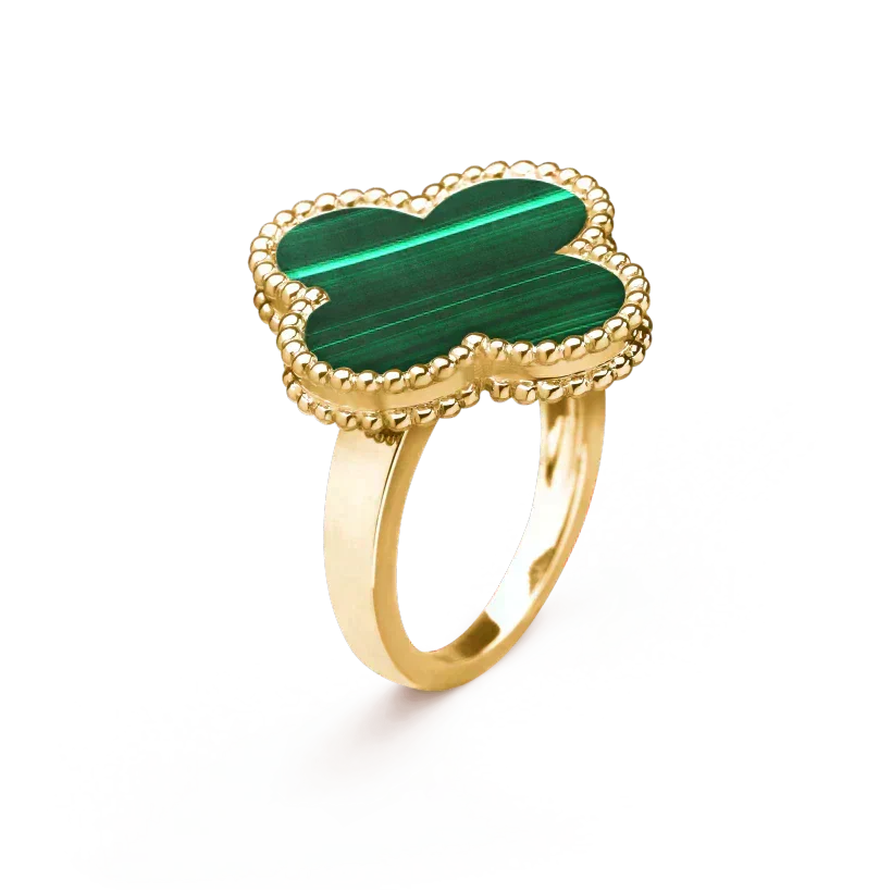 [Riva Jewelry ]CLOVER MALACHITE RING