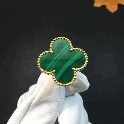 [Riva Jewelry ]CLOVER MALACHITE RING