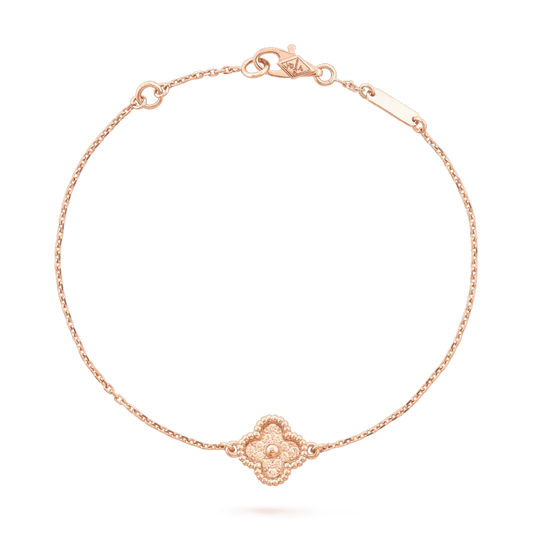 [Riva Jewelry ]CLOVER SINGLE FLOWER BRACELET