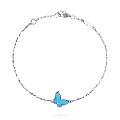 [Riva Jewelry ]BUTTERFLY TURQUOISE BUTTERFLY BRACELET SILVER