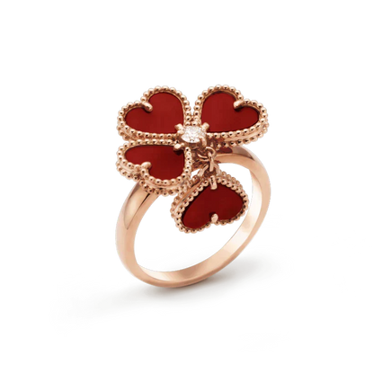 [Riva Jewelry ]SWEET CLOVER CARNELIAN RING