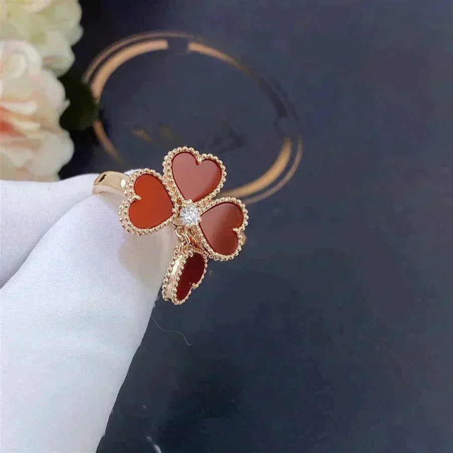 [Riva Jewelry ]SWEET CLOVER CARNELIAN RING