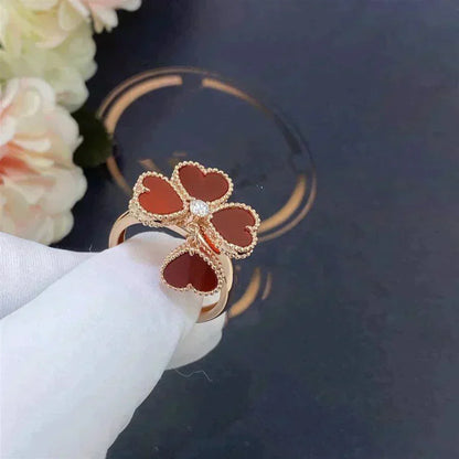 [Riva Jewelry ]SWEET CLOVER CARNELIAN RING