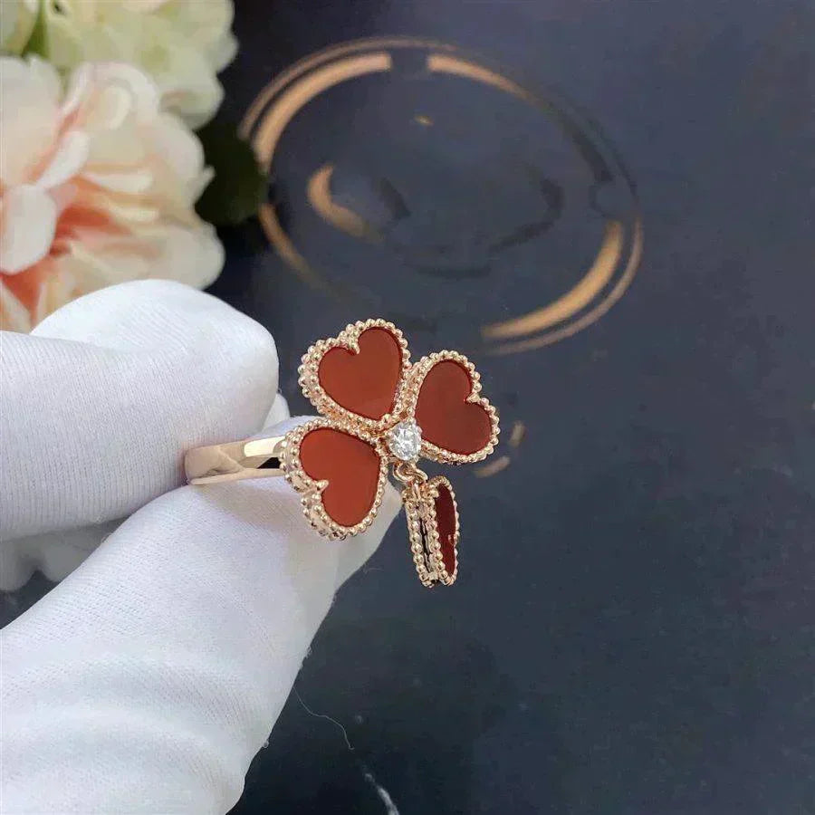 [Riva Jewelry ]SWEET CLOVER CARNELIAN RING