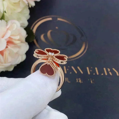 [Riva Jewelry ]SWEET CLOVER CARNELIAN RING