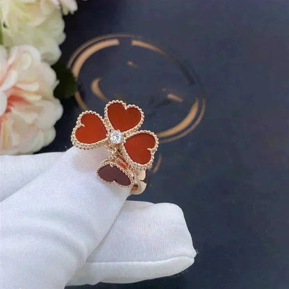[Riva Jewelry ]SWEET CLOVER CARNELIAN RING