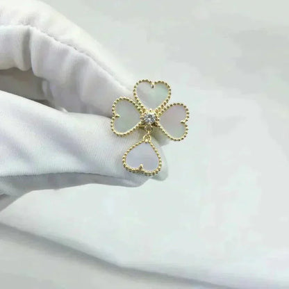 [Riva Jewelry ]SWEET CLOVER WHITE MOP RING