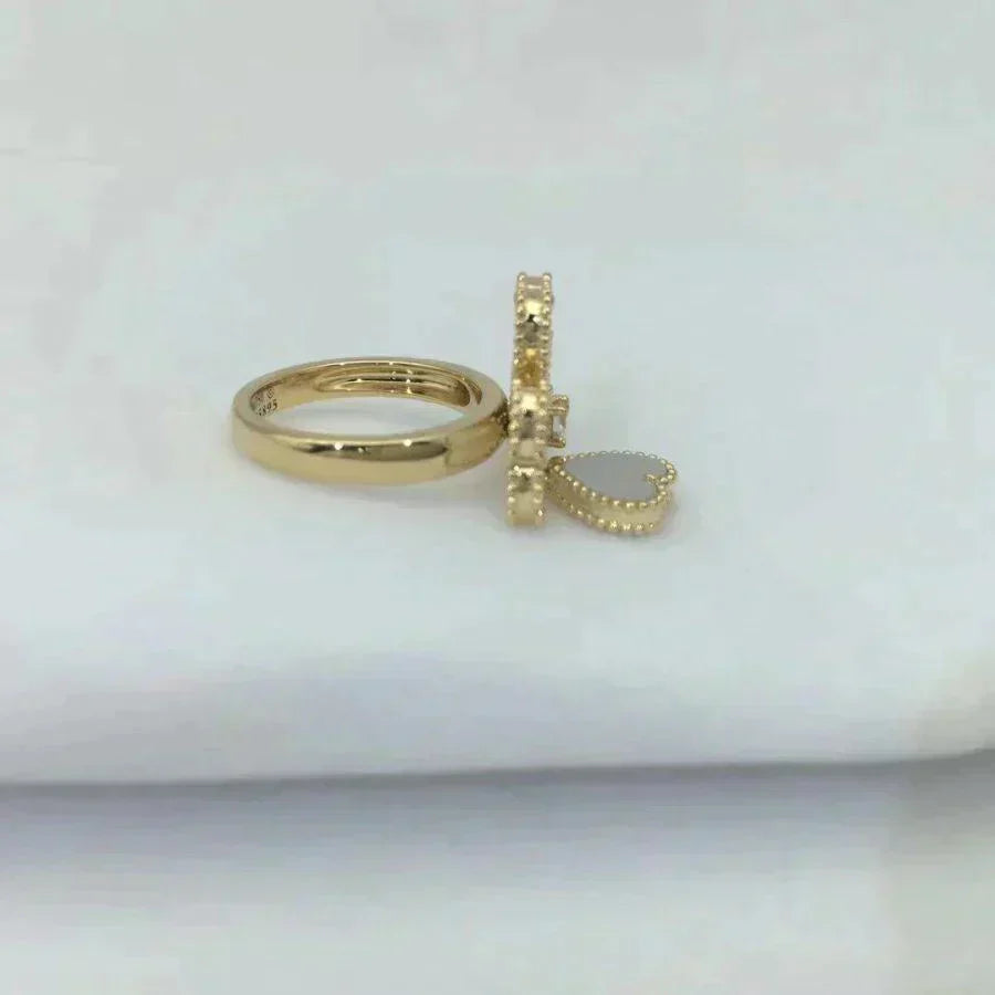 [Riva Jewelry ]SWEET CLOVER WHITE MOP RING