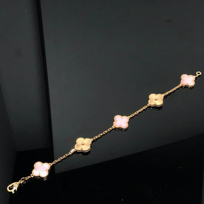 [Riva Jewelry ] CLOVER 5 MOTIFS  PINK MOP BRACELET COLLECTION