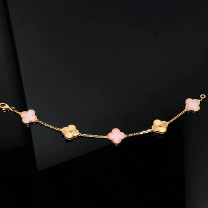 [Riva Jewelry ] CLOVER 5 MOTIFS  PINK MOP BRACELET COLLECTION