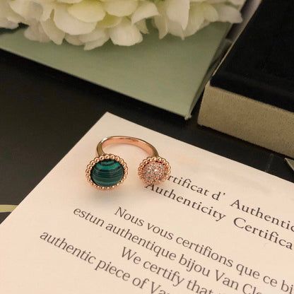 [Riva Jewelry ]PERLEE COULEURS DIAMOND ROSE GOLD BETWEEN THE FINGER RING