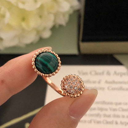 [Riva Jewelry ]PERLEE COULEURS DIAMOND ROSE GOLD BETWEEN THE FINGER RING