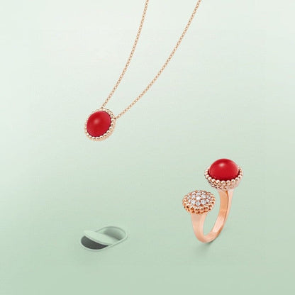 [Riva Jewelry ]PERLEE COULEURS DIAMOND ROSE GOLD BETWEEN THE FINGER RING