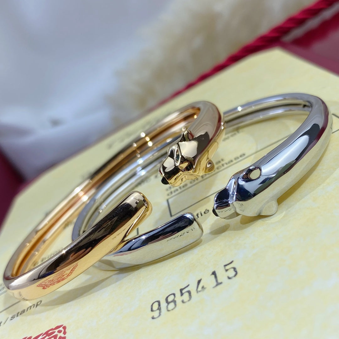 [Riva Jewelry ]PANTHERE SILVER OPEN BRACELET