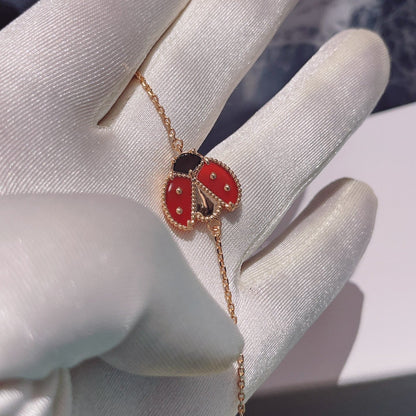 [Riva Jewelry ]LUCKY SPRING 1 MOTIF PINK GOLD BRACELET