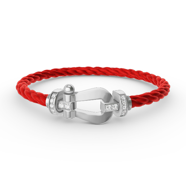 [Riva Jewelry]フォース ラージ ホースシュー ハーフ ダイヤモンド ブレスレット - ホワイトゴールド