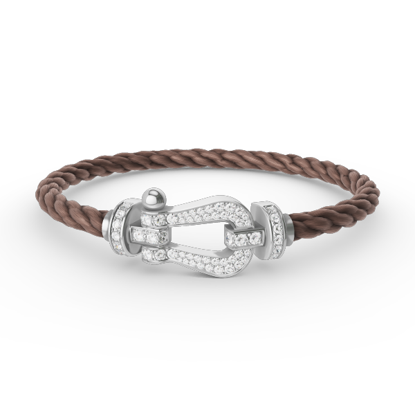 [Riva Jewelry ]FORCE LARGE HORSESHOE FULL DIAMOND BRACELET SILVER