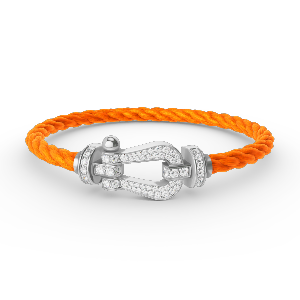 [Riva Jewelry]FORCE LARGE HORSESHOE FULL DIAMOND BRACELET - WHITE GOLD