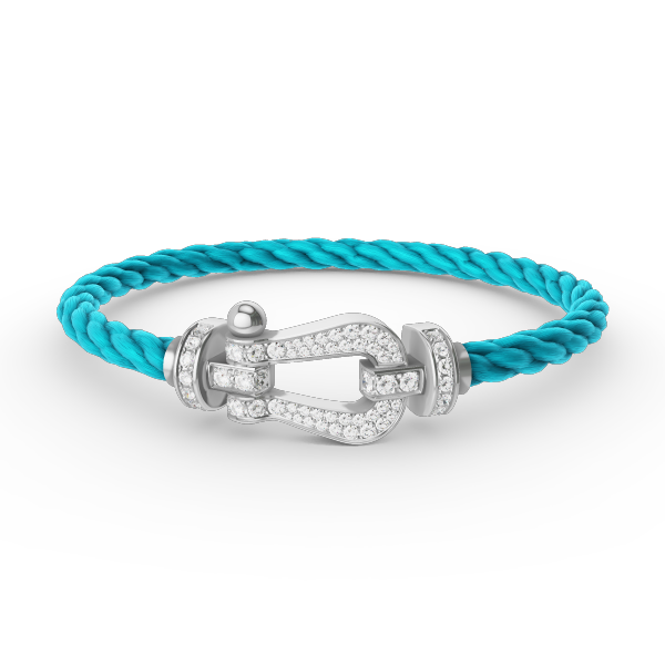 [Riva Jewelry ]FORCE LARGE HORSESHOE FULL DIAMOND BRACELET SILVER