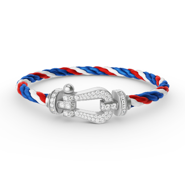 [Riva Jewelry ]FORCE LARGE HORSESHOE FULL DIAMOND BRACELET SILVER