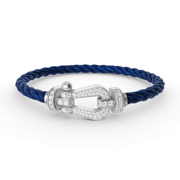 [Riva Jewelry]FORCE LARGE HORSESHOE FULL DIAMOND BRACELET - WHITE GOLD