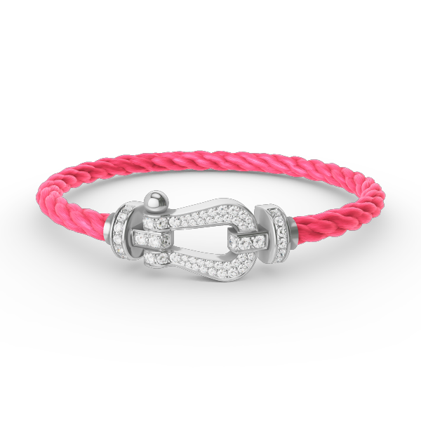 [Riva Jewelry ]FORCE LARGE HORSESHOE FULL DIAMOND BRACELET SILVER