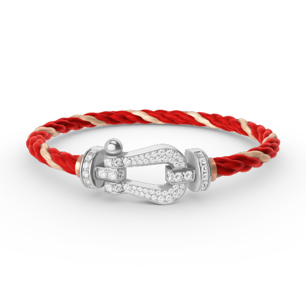 [Riva Jewelry ]FORCE LARGE HORSESHOE FULL DIAMOND BRACELET SILVER