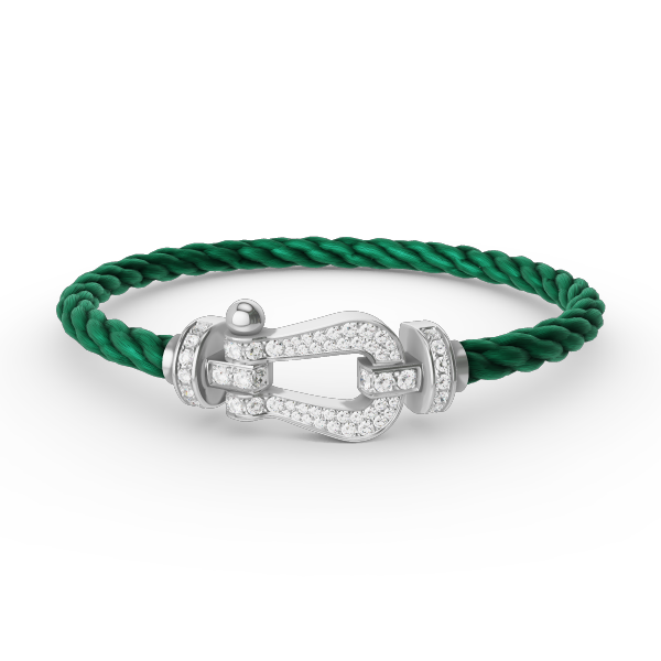 [Riva Jewelry ]FORCE LARGE HORSESHOE FULL DIAMOND BRACELET SILVER