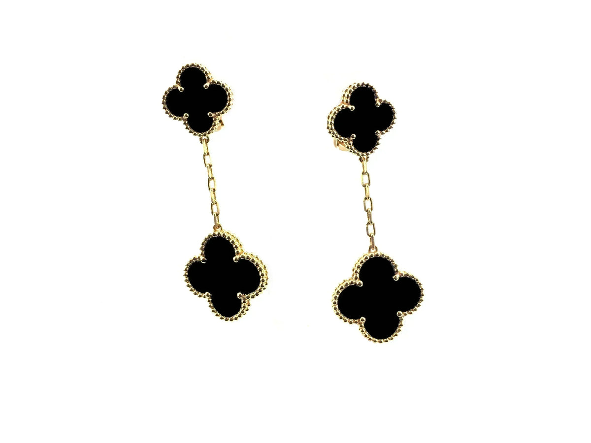 [Riva Jewelry ]CLOVER 2 MOTIFS  EARRINGS (MULTIPLE CHOICESC